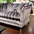 Duresta Trafalgar Charcoal Velvet Stripe